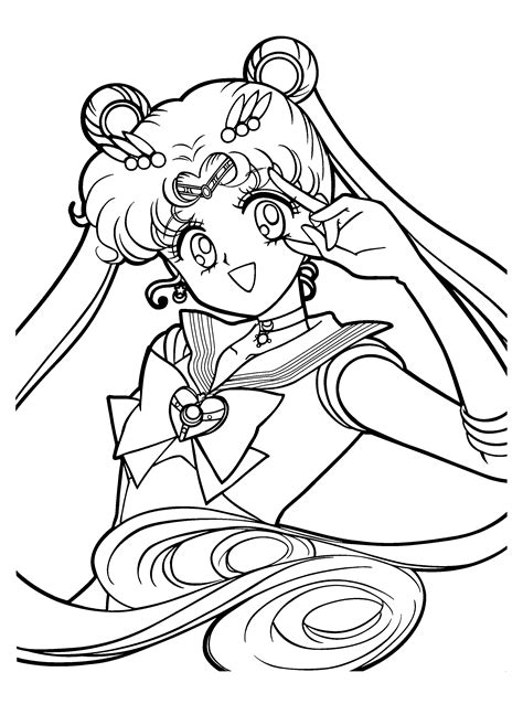 sailor moon colouring pages